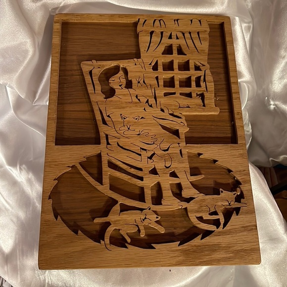 “Crazy Cat Lady” Cut Out Wood Art/ wall Hanging - Picture 1 of 7